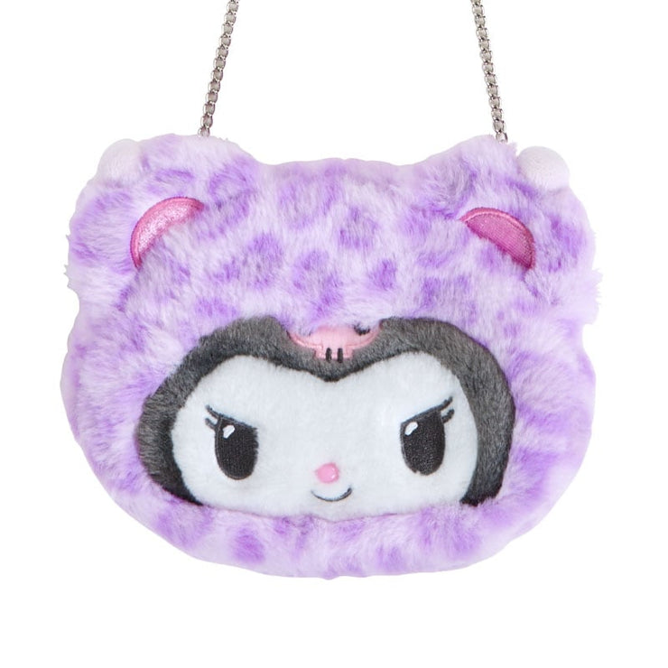 [Sanrio] - Gal Kuma Design Series-  Face-Shaped 2-Way Shoulder Pouch - Kuromi [AUG 2024] Sanrio Original Japan