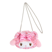 [Sanrio] - Gal Kuma Design Series-  Face-Shaped 2-Way Shoulder Pouch - My Melody [AUG 2024] Sanrio Original Japan