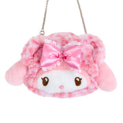 [Sanrio] - Gal Kuma Design Series-  Face-Shaped 2-Way Shoulder Pouch - My Melody [AUG 2024] Sanrio Original Japan