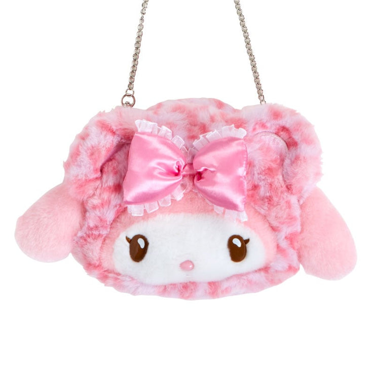 [Sanrio] - Gal Kuma Design Series-  Face-Shaped 2-Way Shoulder Pouch - My Melody [AUG 2024] Sanrio Original Japan