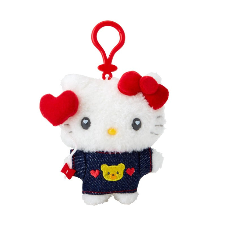 [Sanrio] -Denim Patch Design Series- Mascot Holder - Hello Kitty [SEP 2024] Sanrio Original Japan