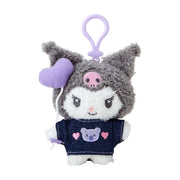 [Sanrio] -Denim Patch Design Series- Mascot Holder - Kuromi [SEP 2024] Sanrio Original Japan