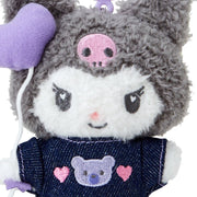 [Sanrio] -Denim Patch Design Series- Mascot Holder - Kuromi [SEP 2024] Sanrio Original Japan