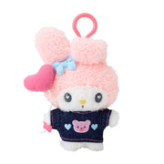 [Sanrio] -Denim Patch Design Series- Mascot Holder - My Melody [SEP 2024] Sanrio Original Japan