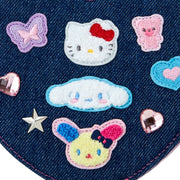 [Sanrio] -Denim Patch Design Series- Folding Mirror [SEP 2024] Sanrio Original Japan