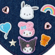 [Sanrio] -Denim Patch Design Series- Folding Mirror [SEP 2024] Sanrio Original Japan