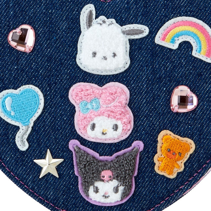 [Sanrio] -Denim Patch Design Series- Folding Mirror [SEP 2024] Sanrio Original Japan