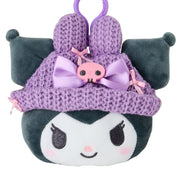 [Sanrio] Face-Shaped Mini Pouch - Kuromi [OCT 2024] Sanrio Original Japan