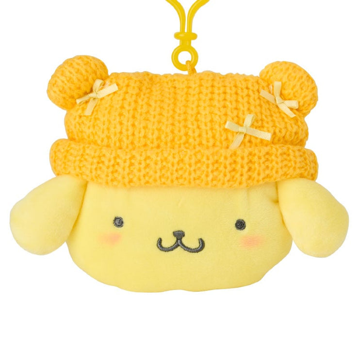 [Sanrio] Face-Shaped Mini Pouch - Pom Pom Purin [OCT 2024] Sanrio Original Japan