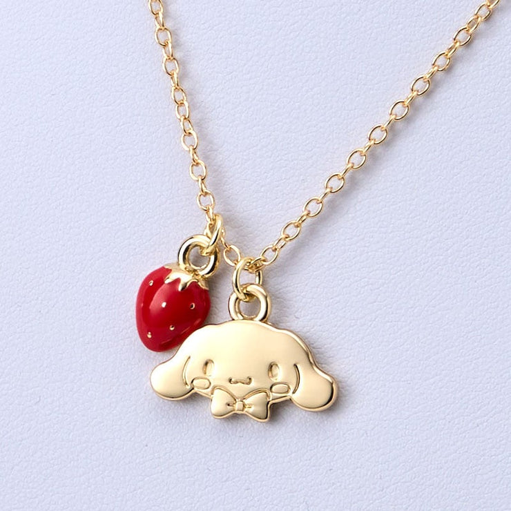 [Sanrio] -Shortcake Design Series- Plush & Necklace - Cinnamoroll [NOV 2024] Sanrio Original Japan