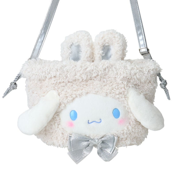 [Sanrio] -Fuwa Fuwa Snow Rabbit Design Series- 2WAY Drawstring Shoulder Bag - Cinnamoroll [DEC 2024] Sanrio Original Japan