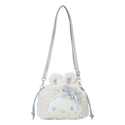 [Sanrio] -Fuwa Fuwa Snow Rabbit Design Series- 2WAY Drawstring Shoulder Bag - Hello Kitty [DEC 2024] Sanrio Original Japan