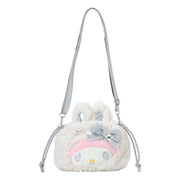 [Sanrio] -Fuwa Fuwa Snow Rabbit Design Series- 2WAY Drawstring Shoulder Bag - My Melody [DEC 2024] Sanrio Original Japan