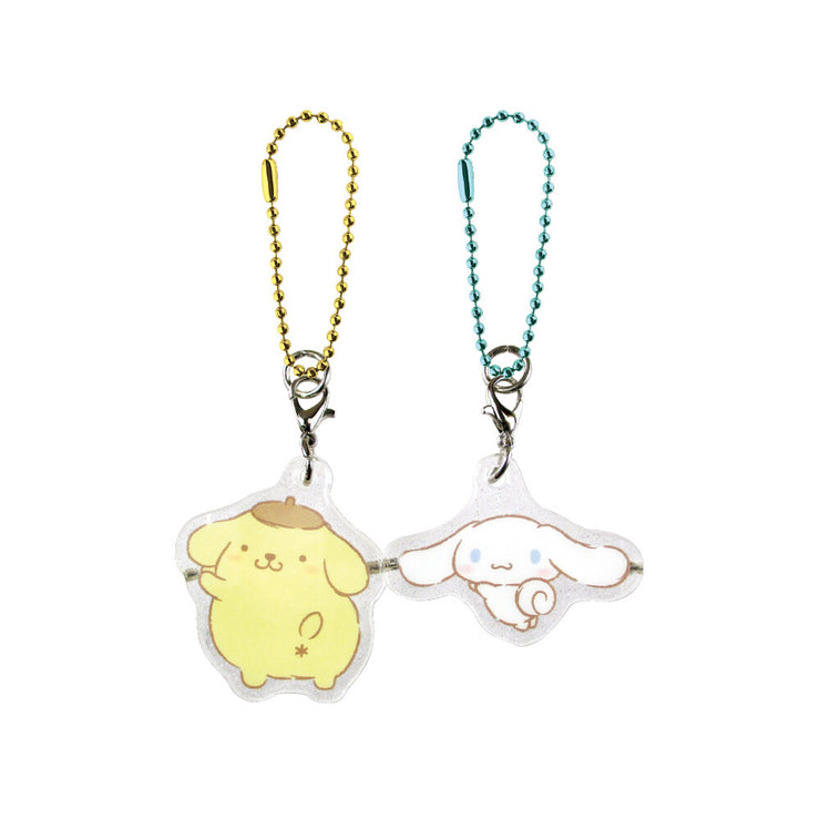 [NEW] Sanrio Pair Acrylic Keychain Strap -Pom Pom Purin & Cinnamoroll T&