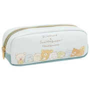 [Clearance]#[NEW] Rilakkuma and Sumikko Gurashi -Honyagurumies- Twin Zipper Pen Pouch San-X Official Japan 2023