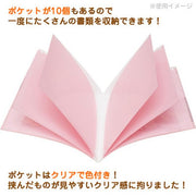 [NEW] Rilakkuma -Swan and Golden Flower- 10 Pocket Plastic Document Holder San-X Official Japan 2022