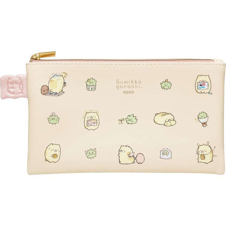 [Clearance][NEW] Sumikko Gurashi -Picture Book Art Collection- Flat Pouch - Neko San-X Official Japan 2022