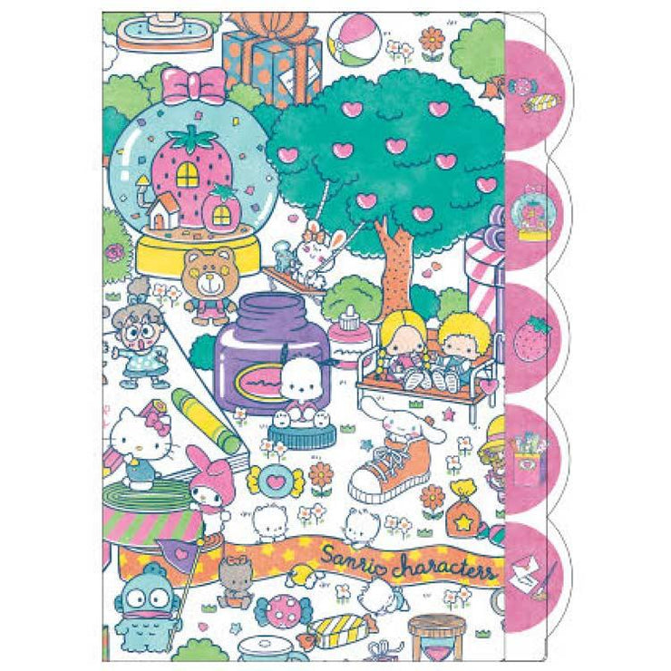[NEW] Sanrio Characters Wrapping Design -A4 5Pocket Plastic Document Holder -Mix 2022 Sunstar Japan