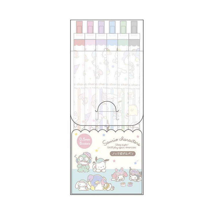 [NEW] Sanrio Characters 6x Gel Pen Set Translucent 0.5mm 2022 T&
