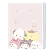 [Clearance]#[NEW] Sanrio Characters -6Pocket Document Holder w/Zipper Pocket -Chill Time  2023 Kamio Japan