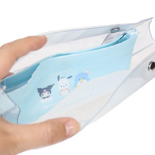 [Clearance][NEW] Sanrio Characters -Mugyutto- Transparent Pen Pouch -Mint 2022 Kamio Japan