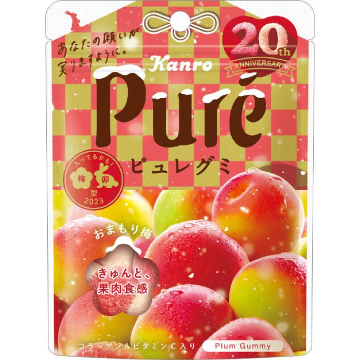 [Gummy Candy] Pure Gummy -Omamori Ume 52g Kanro Japan